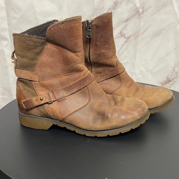 Teva De La Vina Low Bison Ankle Leather Boots - Picture 1 of 7